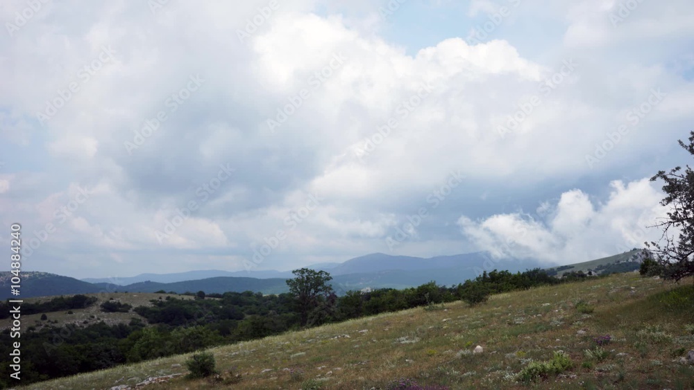 Beautiful hills and forests panorama Beautiful hills and forests panorama