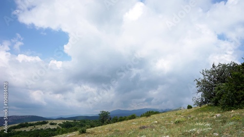 Beautiful hills and forests panorama