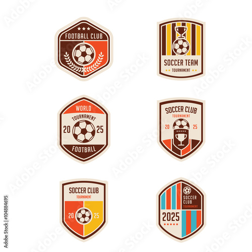 set of football crests and logo emblem