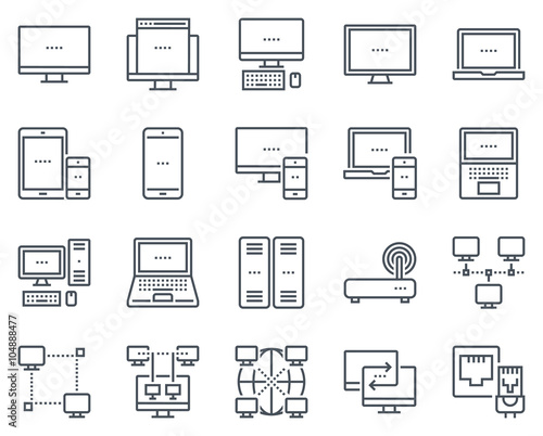 Technology and computers icon set