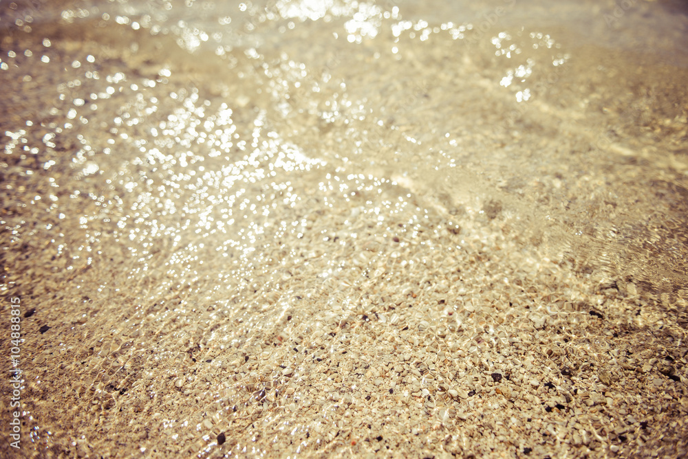 砂浜と波,癒し