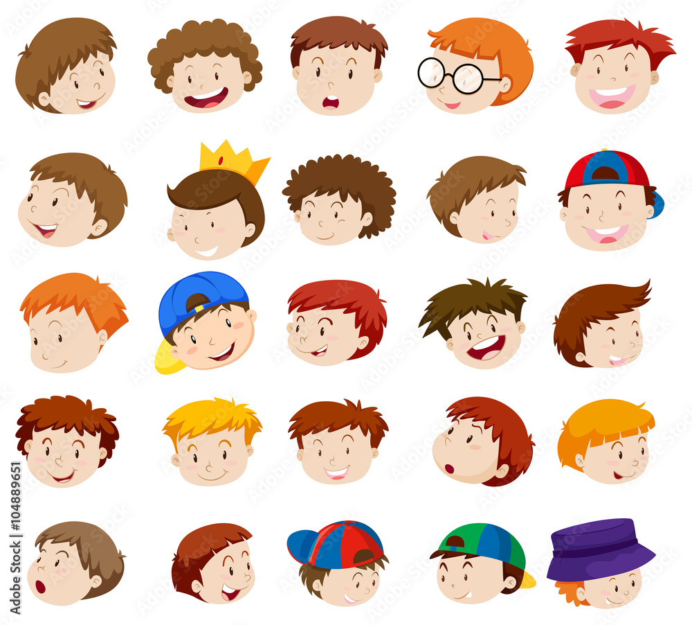 Different emotions of little boys Different emotions of little boys