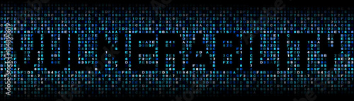 Schilderij op canvas Vulnerability text on hex code illustration