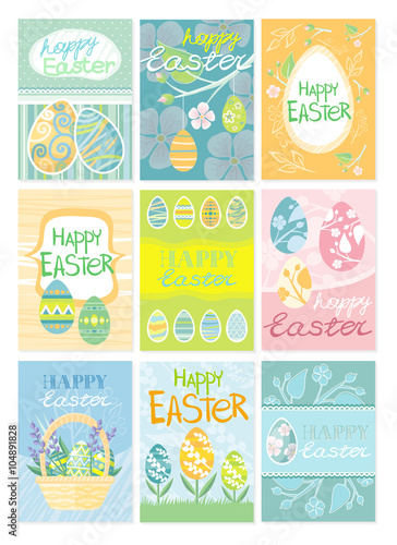 Set of Brochure Flyer Layout Easter