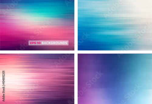 Abstract backgrounds set. Vector