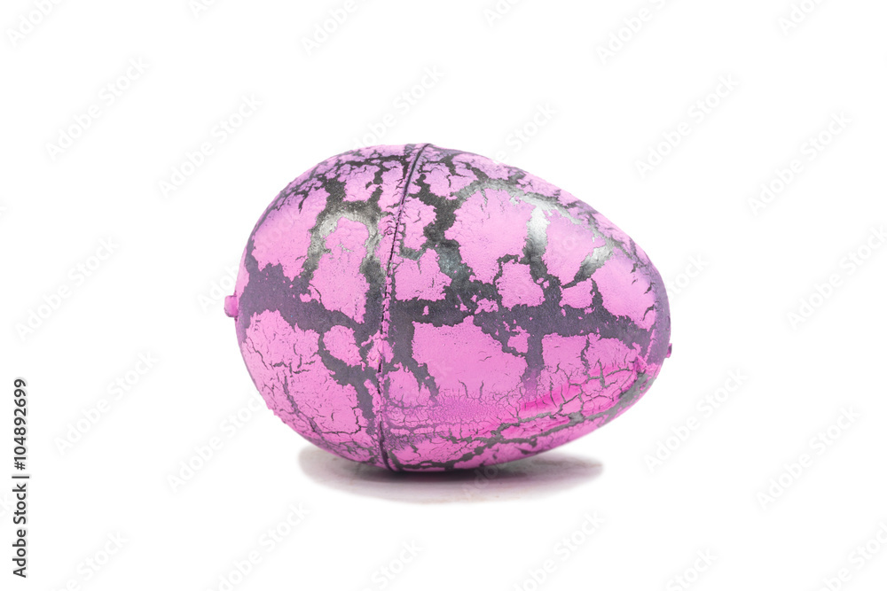 Toy Dinosaur egg for Easter isolate on white
Toy Dinosaur egg for Easter isolate on white