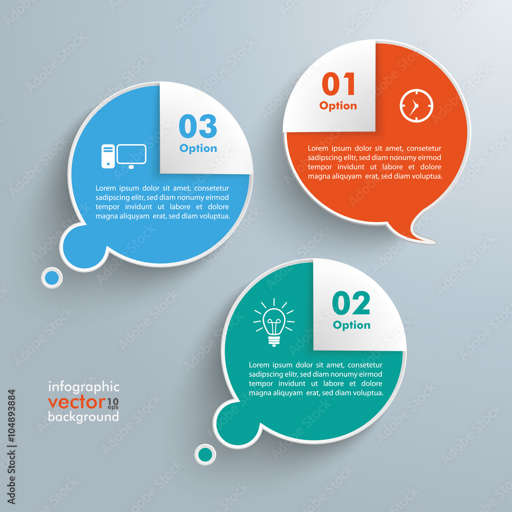 2 Thought 1 Speech Bubbles Corner Infographic 2 Thought 1 Speech Bubbles Corner Infographic