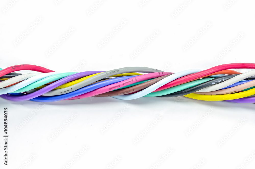 Wire or cable on white background. Wire or cable on white background.