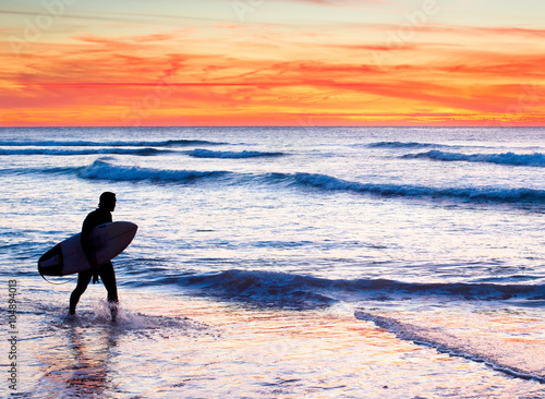 Surfer silhouette