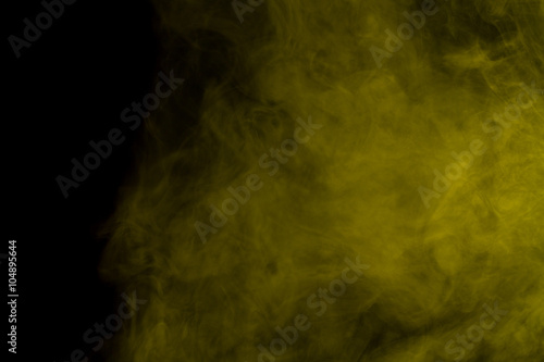 Abstract yellow smoke hookah.