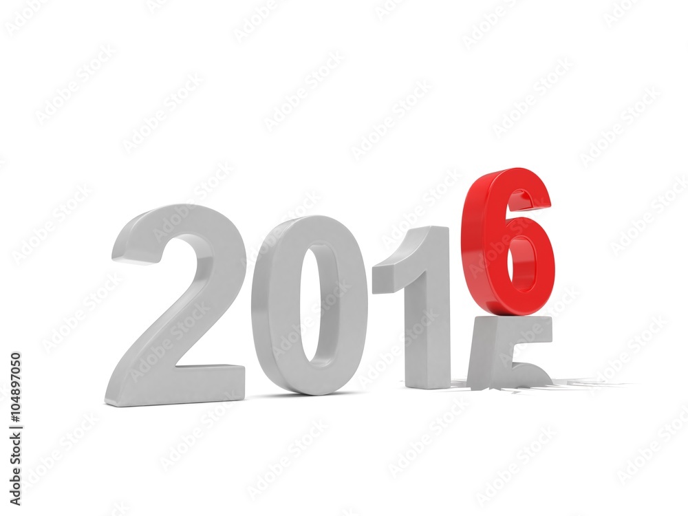 2015-2016 change new year 2016 isolated 2015-2016 change new year 2016 isolated