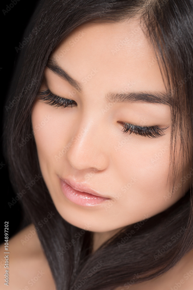 Close-up of face of Asian lady Close-up of face of Asian lady