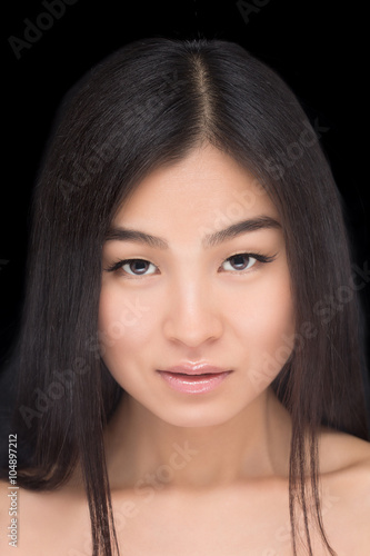 Close-up of face of Asian lady