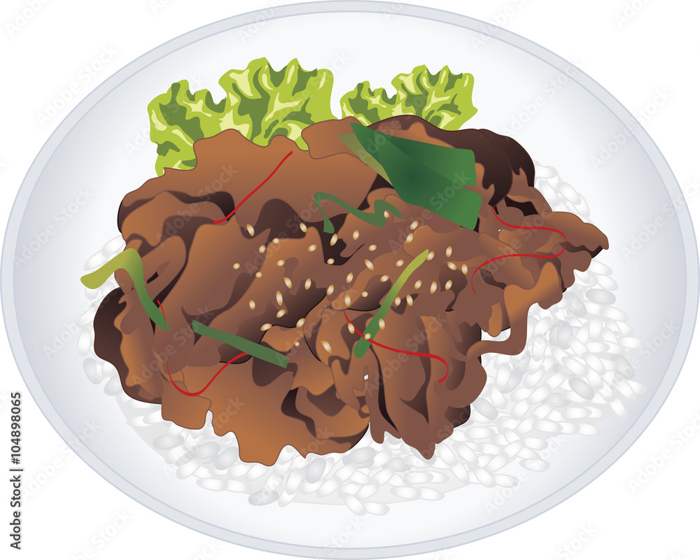 Fototapeta premium 음식 일러스트