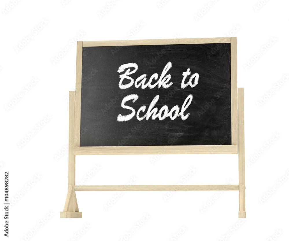 Back to School concept. Blackboard, chalkboard isolated on white