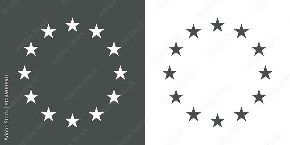Icono plano estrellas de Union Europea #1 - obrazy, fototapety, plakaty 