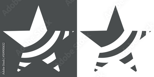 Icono plano estrella con bandera USA #2