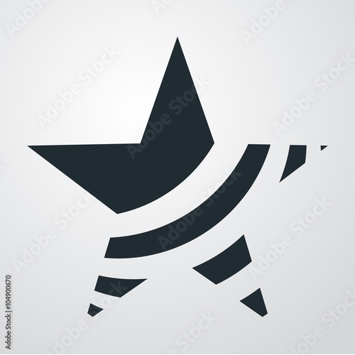 Icono plano estrella con bandera USA en fondo degradado #2