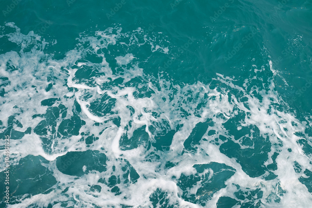 Wavesplashes from top view