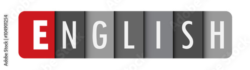 "ENGLISH" vector letters icon