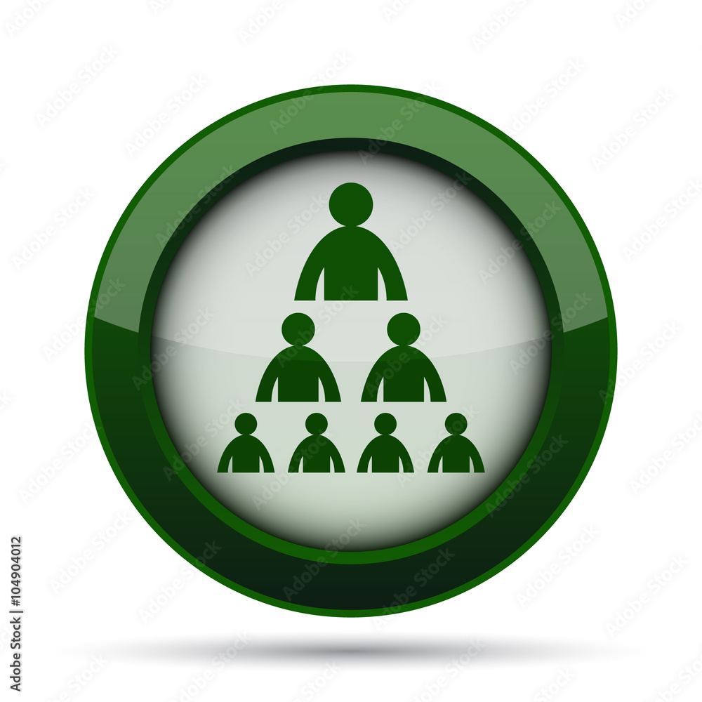 Organizational chart with people icon Organizational chart with people icon