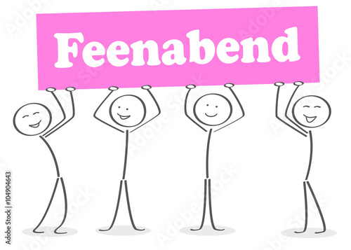 Strichmännchen freuen sich auf den Feenabend