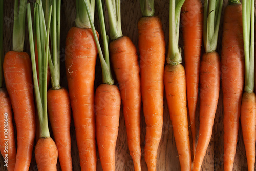 fresh baby carrots.