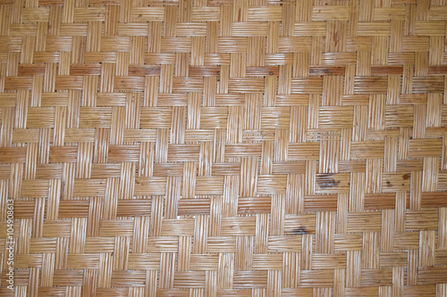 Old Brown bamboo weave mat  texture background