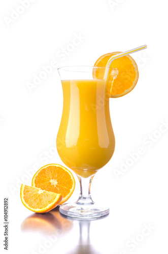 Orange juice reflection