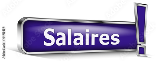 salaire sur panneau bleu