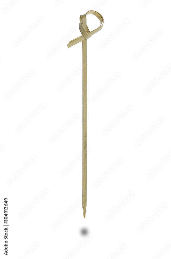 Bamboo skewer isolated on white Bamboo skewer isolated on white