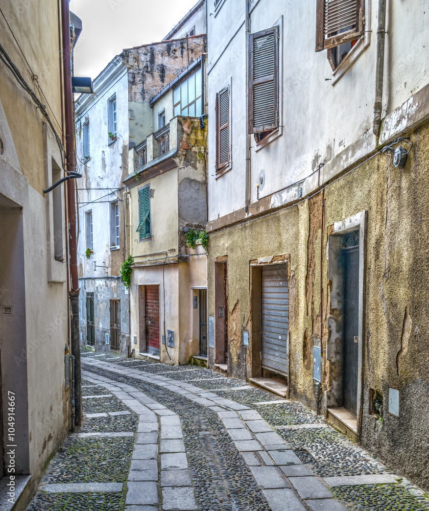 picturesque street in Sassari old town