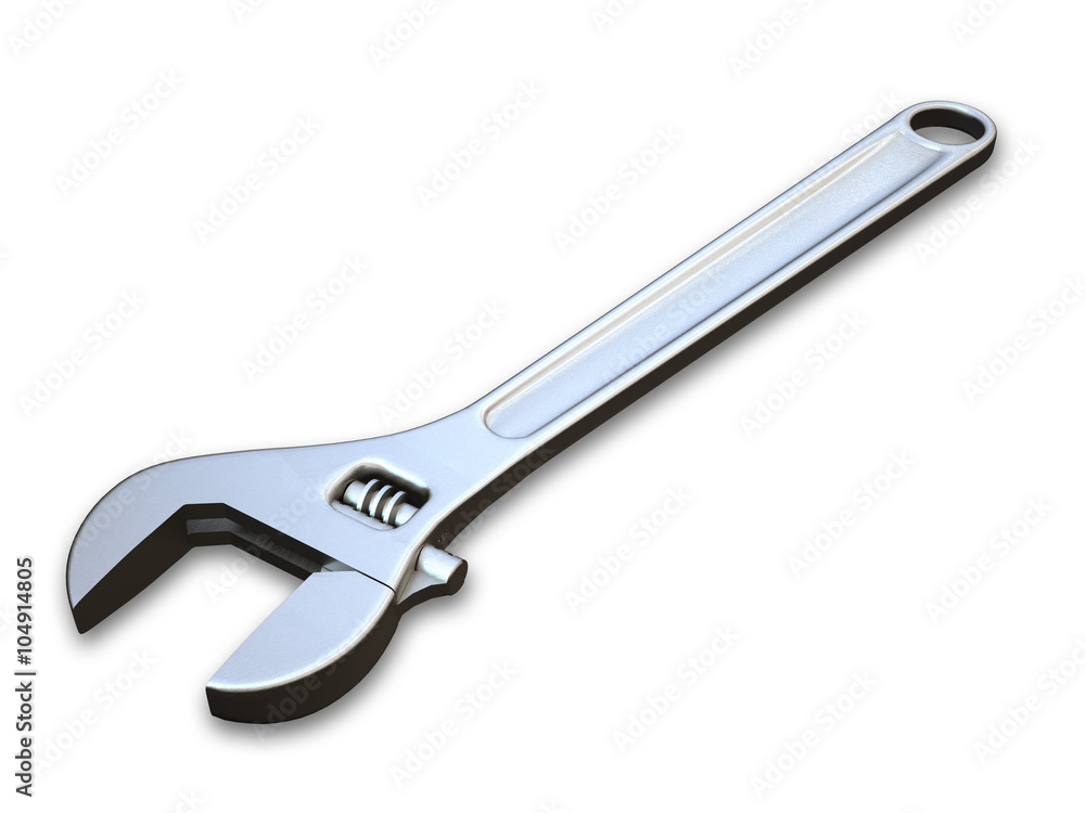 3d Wrench on white background 3d Wrench on white background