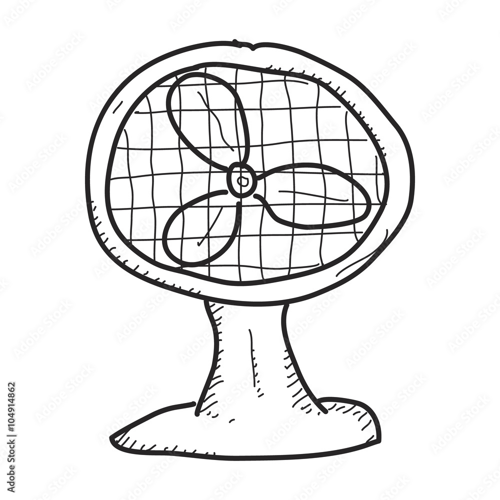 Obraz premium Simple doodle of a fan