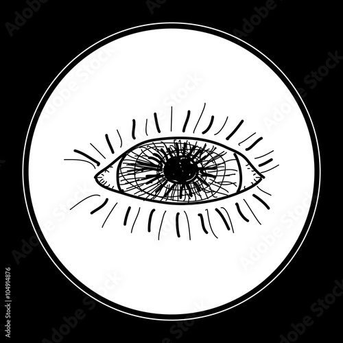 Simple doodle of an eye