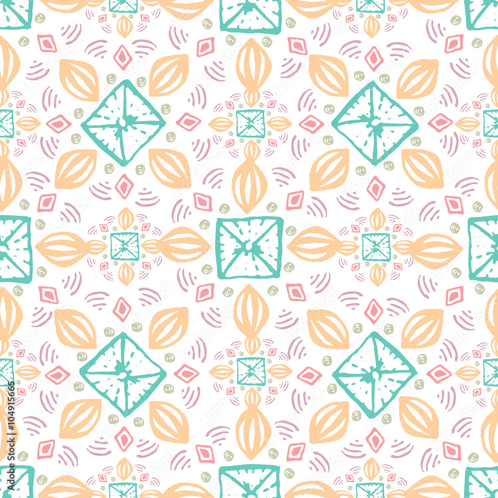 Seamless geometric pattern. Geometric hand drawn pattern in tribal Navajo style. Geometric pattern aztec print  design. Geometric pattern can be used for fabric design, paper print and website
