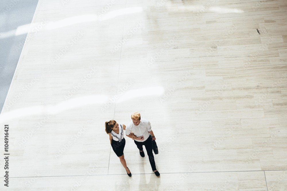Fototapeta premium Business couple walking together