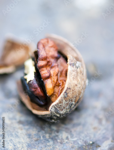 Fototapeta Naklejka Na Ścianę i Meble -  Nut on the table, Close up shot