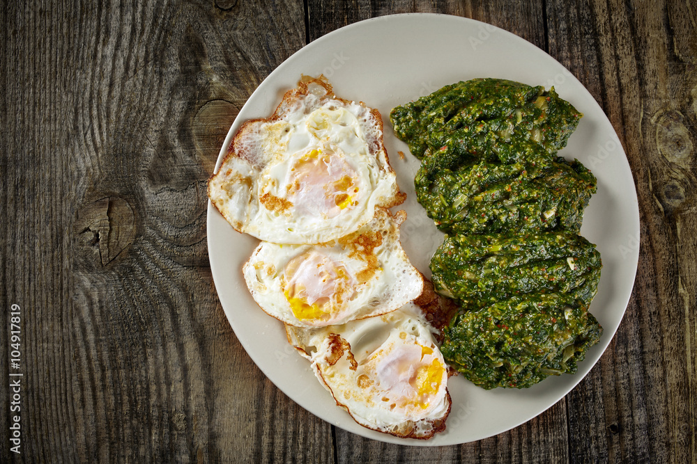 Eggs and nettle porridge Eggs and nettle porridge