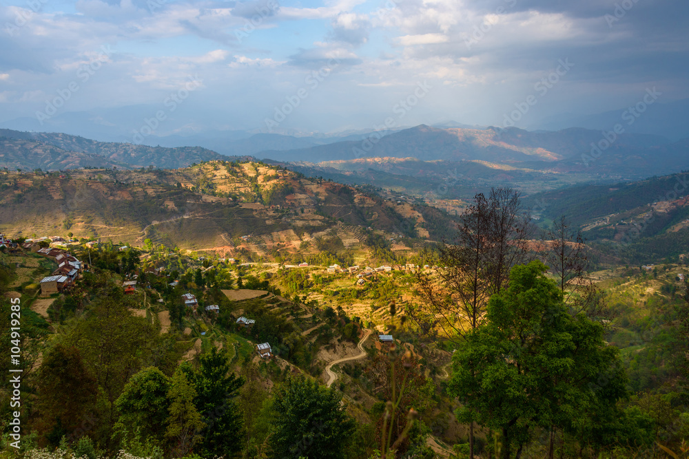 Landscape in the Kathmandu valley, Nepal