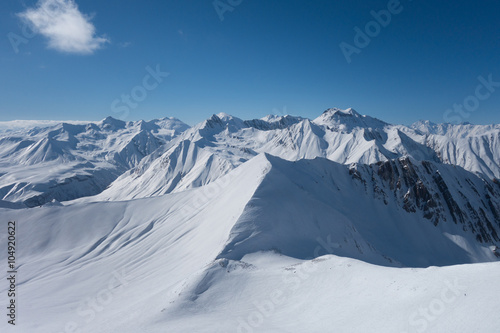 Caucasus Mountains in the snow