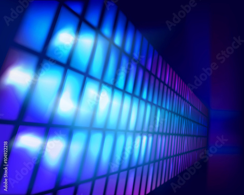 Led projection screen. Vector illustration.