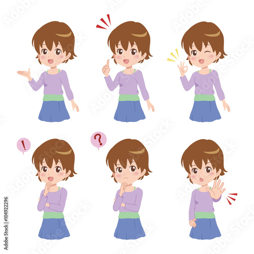 女の子　バリエーション