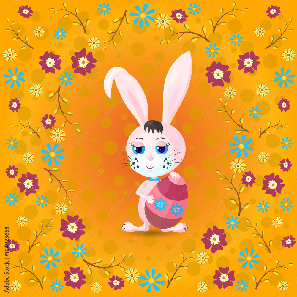 Obraz premium Easter Bunny with egg.