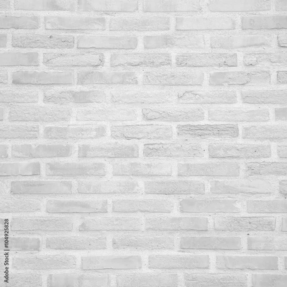 Fototapeta premium White grunge brick wall texture background
