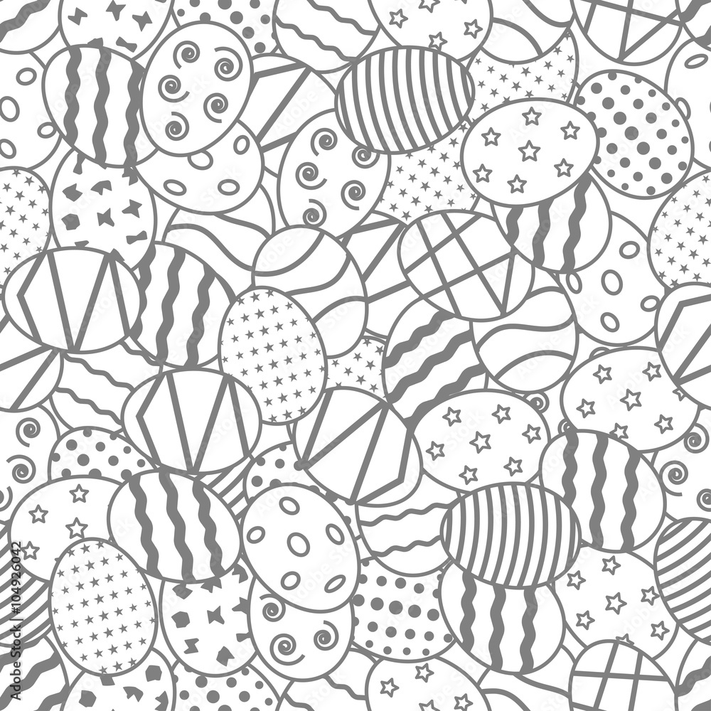 seamless pattern with Easter eggs