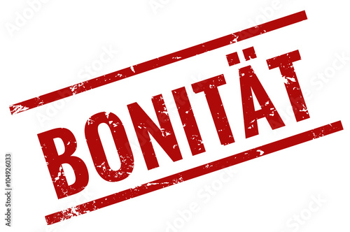 Bonität Stempel rot grunge
