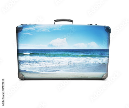 Koffer mit Traumstrand