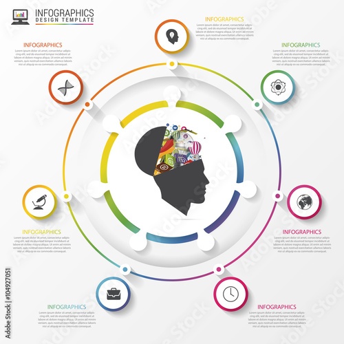 Circle infographic. Template for diagram, graph, presentation. Vector