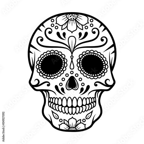 Vector illustration of Skull the Day of the Death